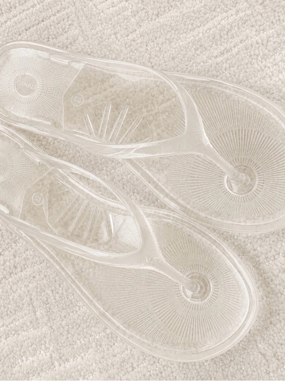 S.L. Fashions Clear Jelly Flip Flop Sandals